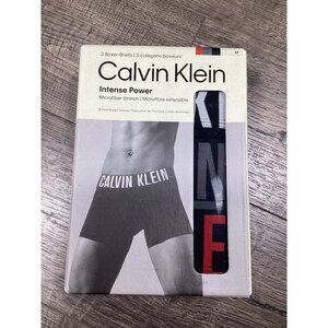 Calvin Klein Intense Power 3-Pack Microfiber Stretch Boxer Briefs M Multicolor
